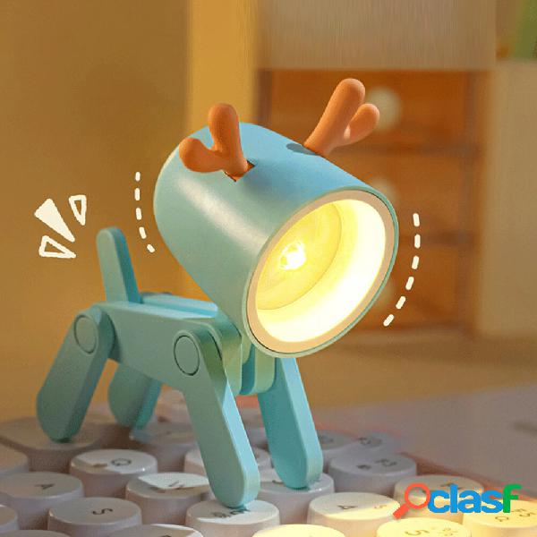 LED Mini Night Light Cute Deer Lampade da scrivania