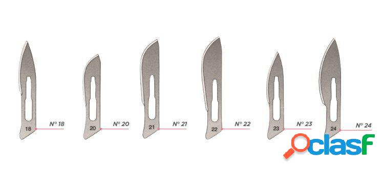 Lame sterili monouso per manico n4 - in acciaio al carbonio