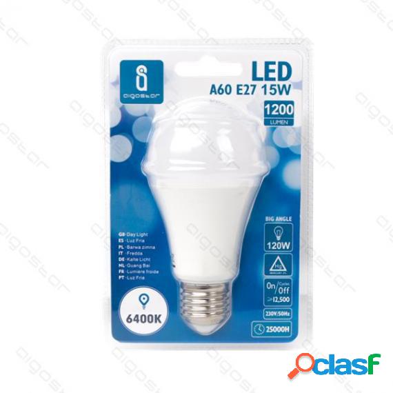 Lampadina Led A5 A60 15W Attacco E27 - 1200 Lumen - 6400K
