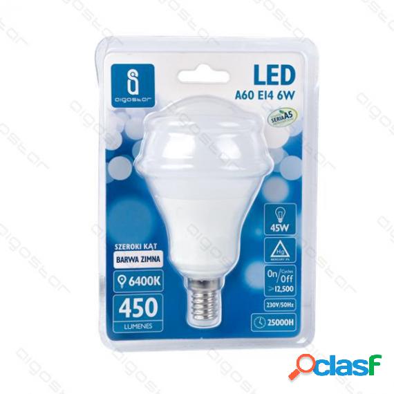 Lampadina Led A5 A60 6W Attacco E14 - 510 Lumen - 6400K Luce