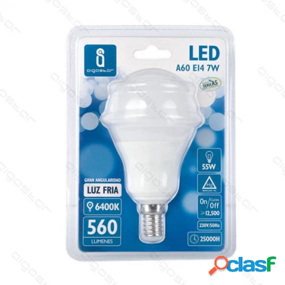 Lampadina Led A5 A60 7W Attacco E14 - 595 Lumen - 6400K Luce