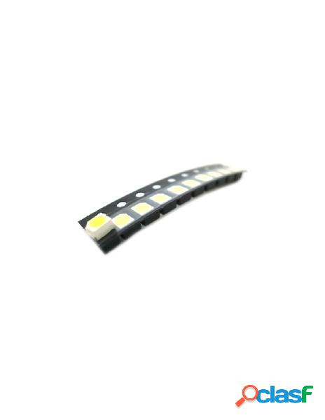 Ledlux - 10 pz led smd 3528 bianco freddo 3.2-3.4v 6000k