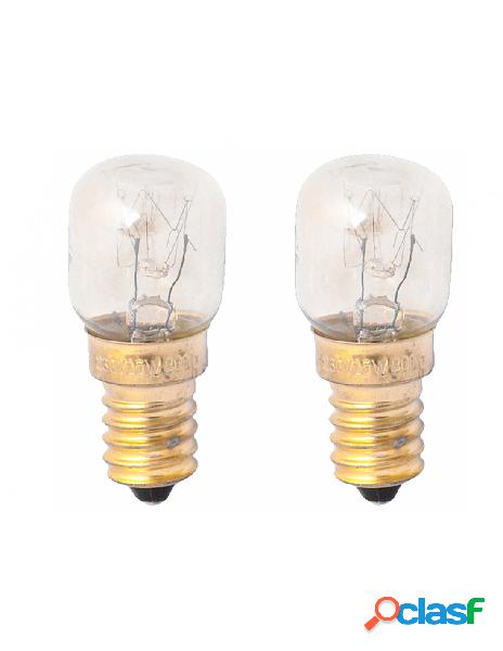 Ledlux - 2 lampadine da forno e microonde e14 st22 15w 230v