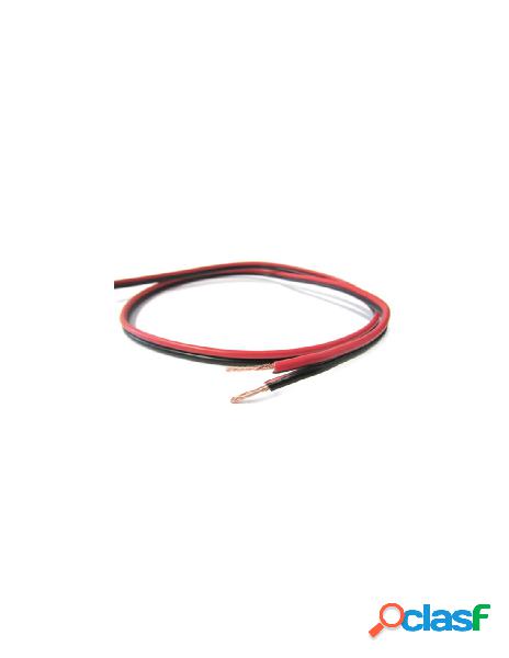 Ledlux - cavo piattina rosso nero 2x1mmq per filo elettrico