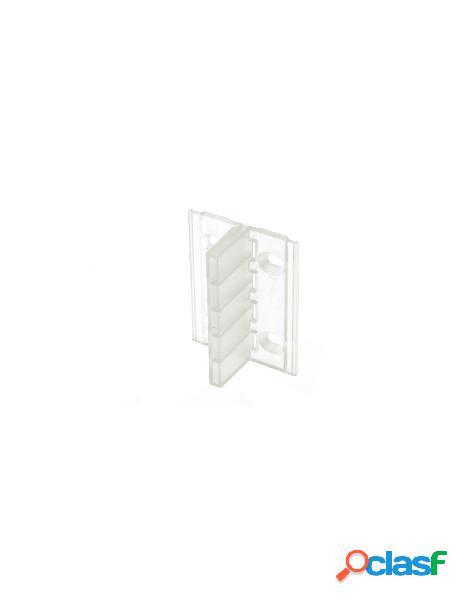 Ledlux - clip guida gancio lineare plastica per fissaggio a