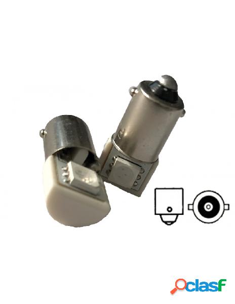 Ledlux - coppia 2 lampadine led ba9s t4w piedi dritti con 1