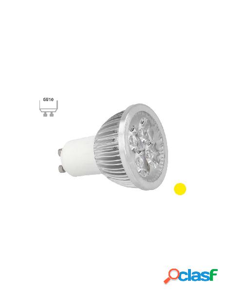 Ledlux - faretto lampada led gu10 4x1w giallo yellow 220v