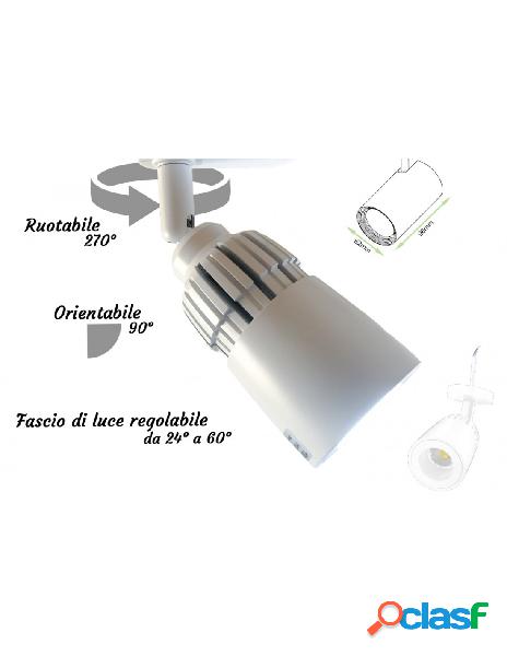 Ledlux - faro lampada led da soffitto parete muro 10w bianco