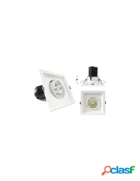 Ledlux - faro led da incasso cob 30w 220v bianco caldo