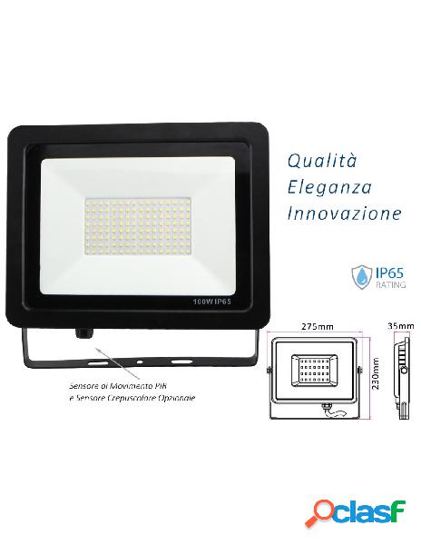 Ledlux - faro led flood light slim 100w ip65 bianco neutro