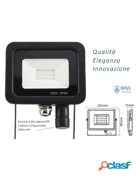 Ledlux - faro led flood light slim 10w ip65 bianco neutro