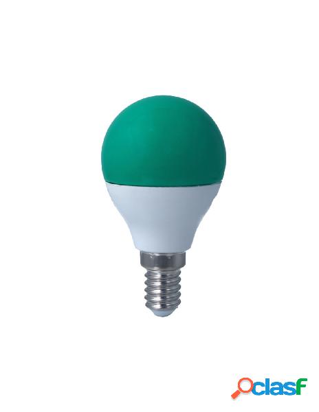 Ledlux - lampada a led e14 g45 4w 220v colore green verde