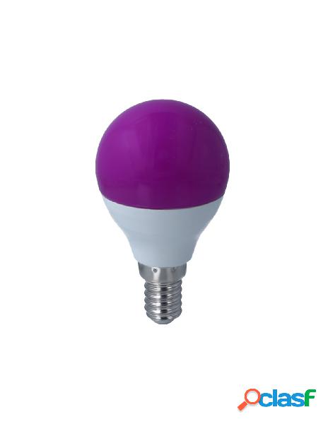 Ledlux - lampada a led e14 g45 4w 220v colore purple viola