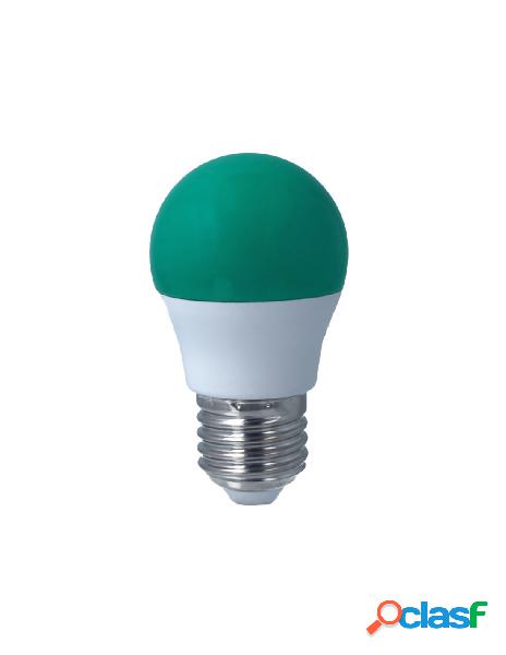 Ledlux - lampada a led e27 g45 4w 220v colore green verde