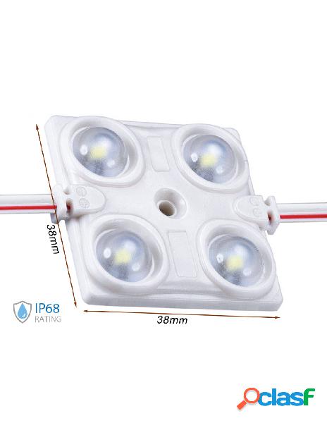 Ledlux - modulo mattone led 4 smd 2835 caldo 3000k 12v 1,5w