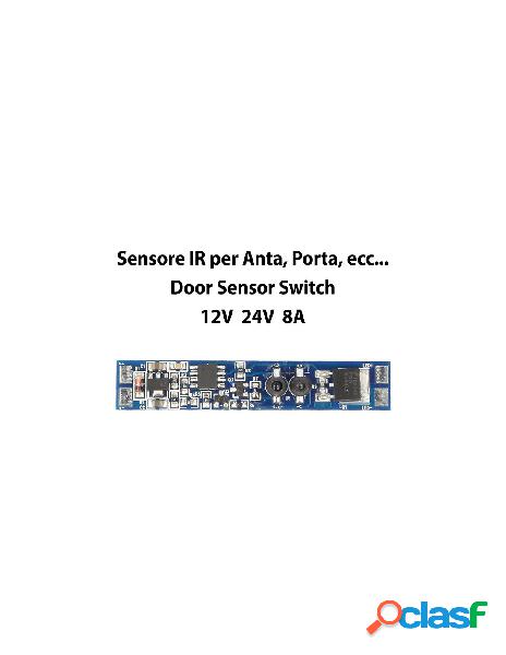 Ledlux - sensore apertura porta anta 12v 24v 8a per profilo