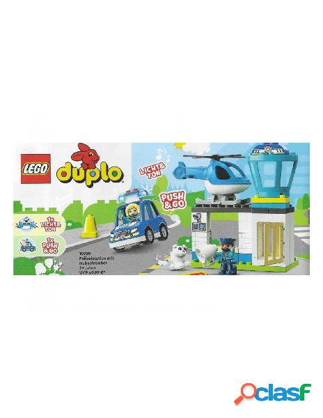 Lego - lego duplo stazione di polizia ed elicottero