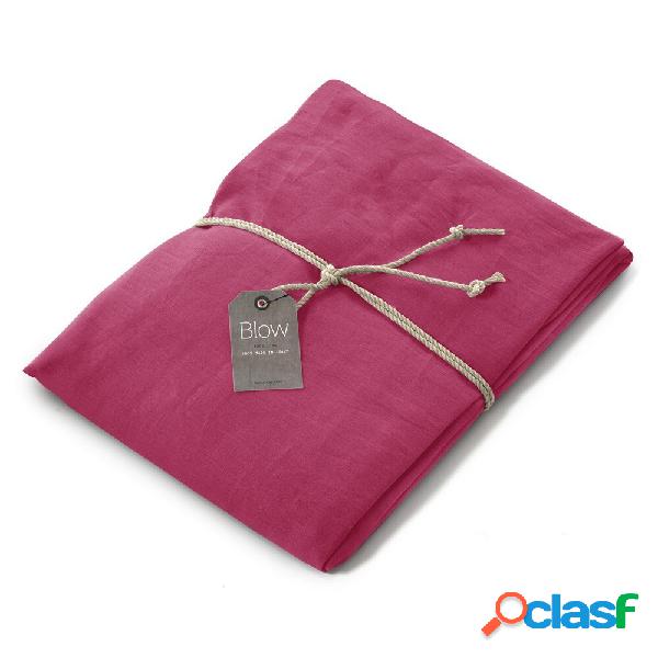Lenzuolo matrimoniale con angoli SOFFIO - 100% lino - Rubino