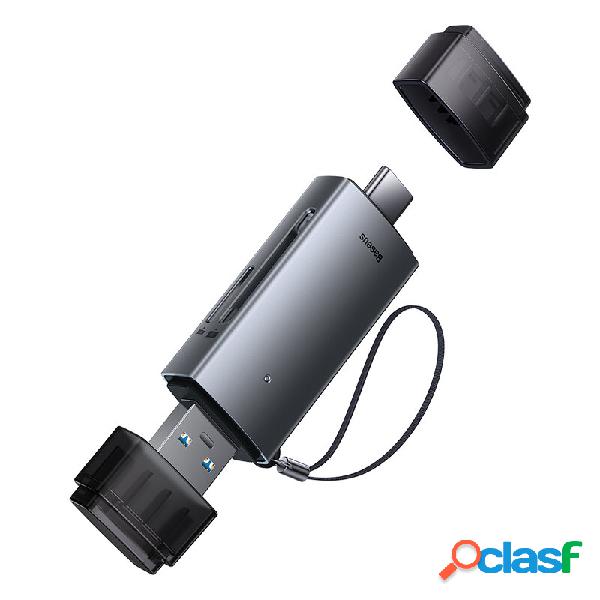 Lettore di schede SD/TF Baseus 2 in 1 USB3.0/Type-C Smart