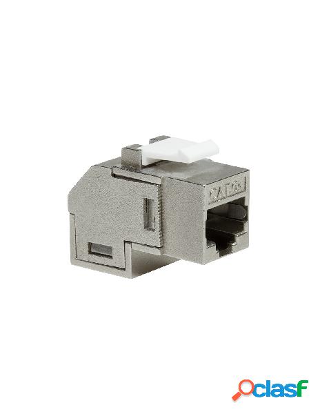 Logilink - frutto keystone cat.6a 2x rj45 stp angolato a