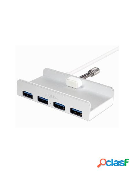 Logilink - hub usb3.0 4 porte con morsetto