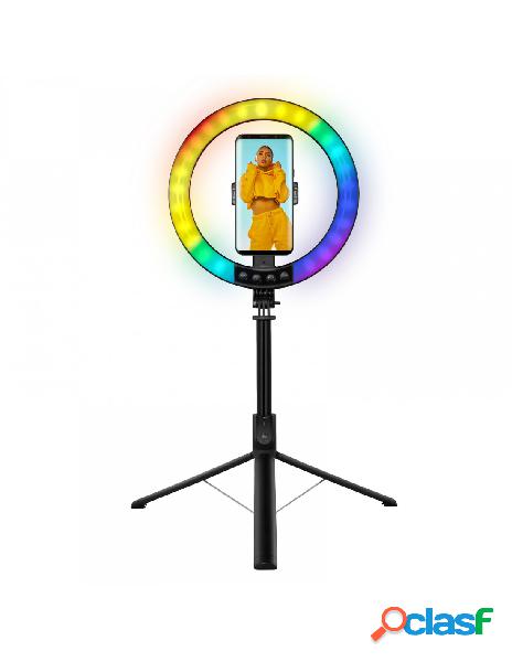 Logilink - luce led 26rgb anello &oslash25cm con treppiede