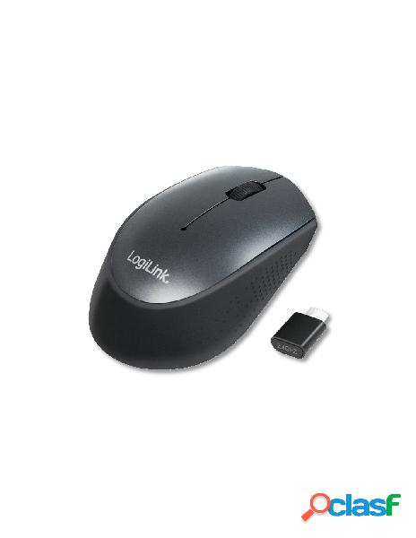 Logilink - mouse ottico wireless ricevitore usb-c 1200dpi