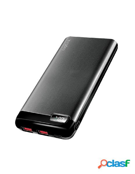 Logilink - power bank 10000 mah 2x usb-a 1x usb-c&trade con