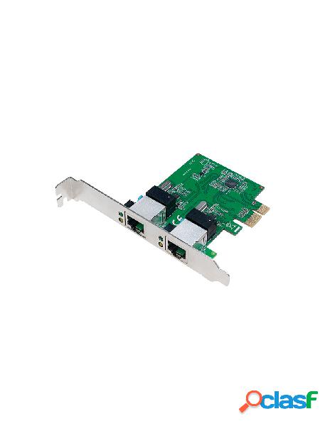 Logilink - scheda di rete 2 porte gigabit pci express