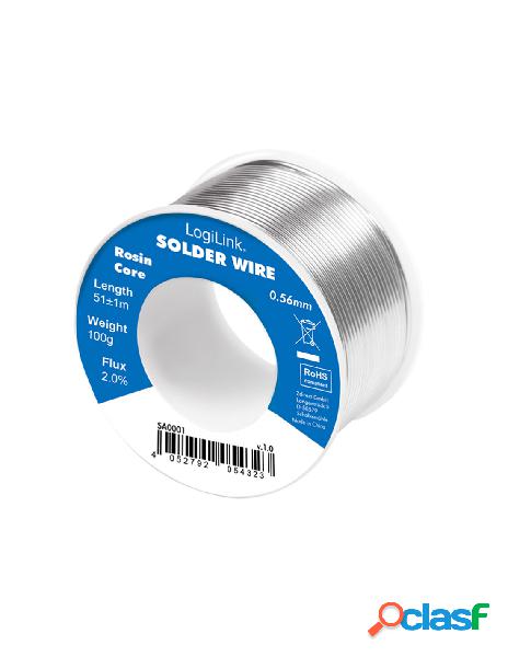 Logilink - stagno in rotolo per saldatura rame 2% diam. 0,56
