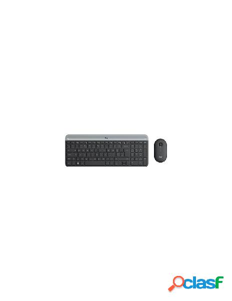 Logitech - tastiera e mouse logitech 920 009196 mk470 slim