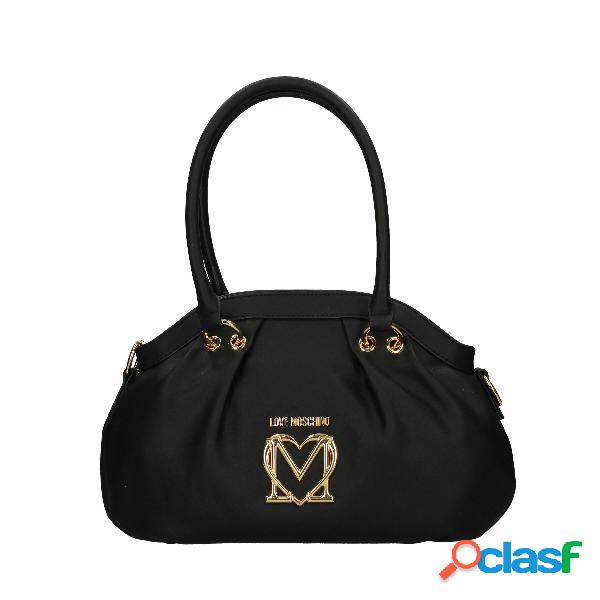 Love Moschino Borsa a mano nera da donna in ecopelle con