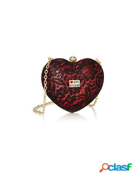 Love moschino - love moschino clutch cuore nero