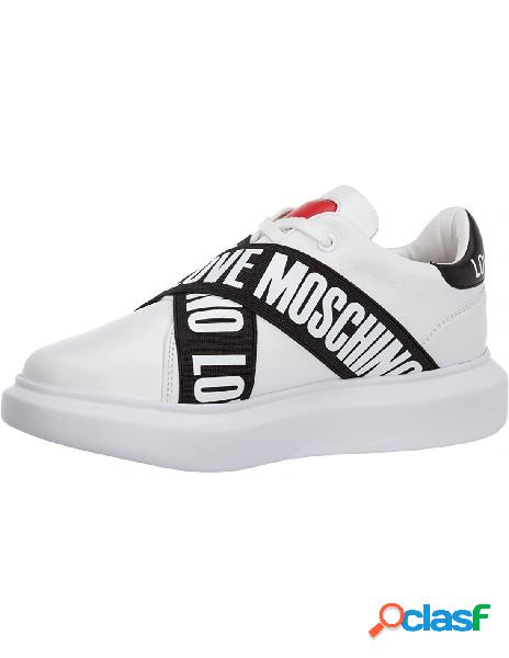 Love moschino - love moschino sneakers donna bianco e nero