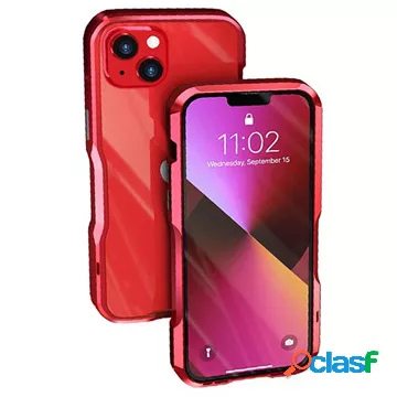 Luphie Safe Lock paraurti in metallo per iPhone 13 - rosso