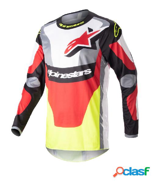 Maglia cross Alpinestars FLUID AGENT Nero Mars Ross Giallo