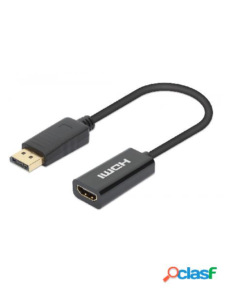 Manhattan - adattatore attivo displayport a hdmi 4k@60hz