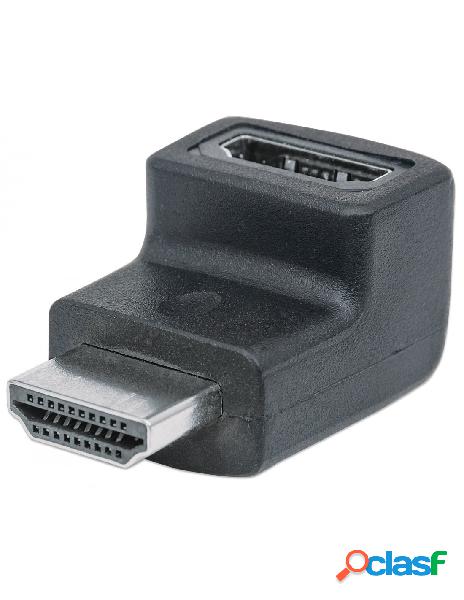 Manhattan - adattatore hdmi maschio/femmina 90&deg verso il