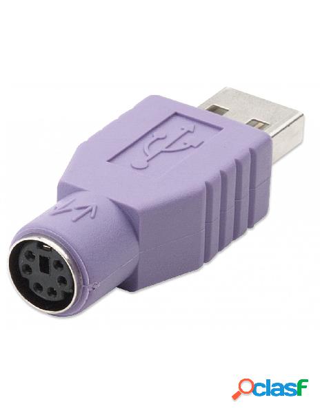 Manhattan - adattatore ps2 femmina/usb a maschio