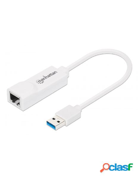 Manhattan - adattatore usb 3.0 con porta ethernet lan 1gbps