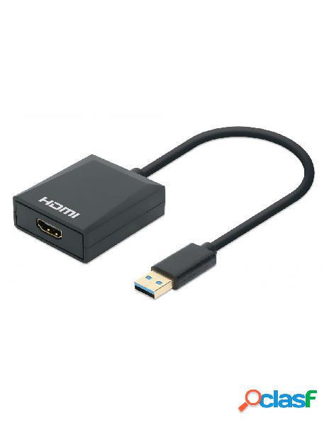Manhattan - adattatore usb-a a hdmi full hd 1080p