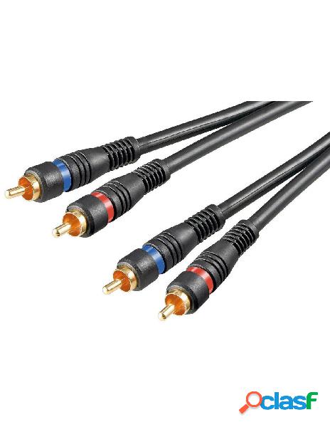 Manhattan - cavo audio 2rca m/m 5 mt alta qualit&agrave