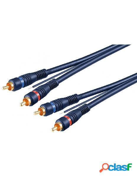 Manhattan - cavo audio video 2 rca m/m 5 m blu