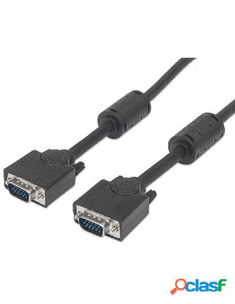 Manhattan - cavo monitor svga m/m con ferrite da 1,8 m