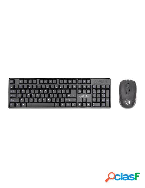 Manhattan - manhattan set tastiera qwerty wireless e mouse