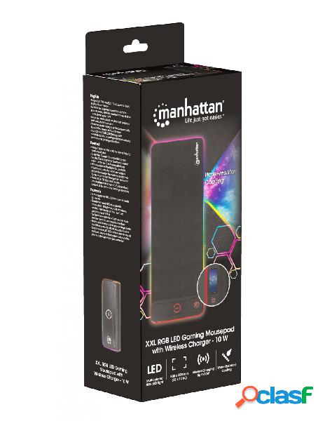 Manhattan - manhattan tappetino mouse gaming xxl con led rgb