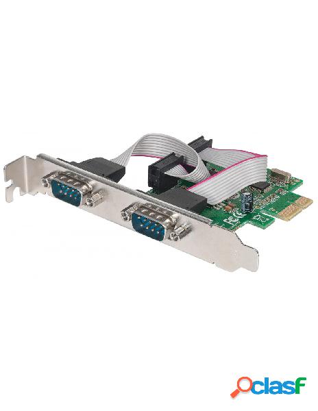 Manhattan - scheda pci express seriale 2 porte db9 m