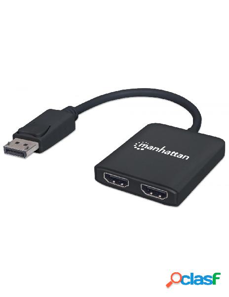 Manhattan - splitter hub displayport a 2 porte hdmi con mst