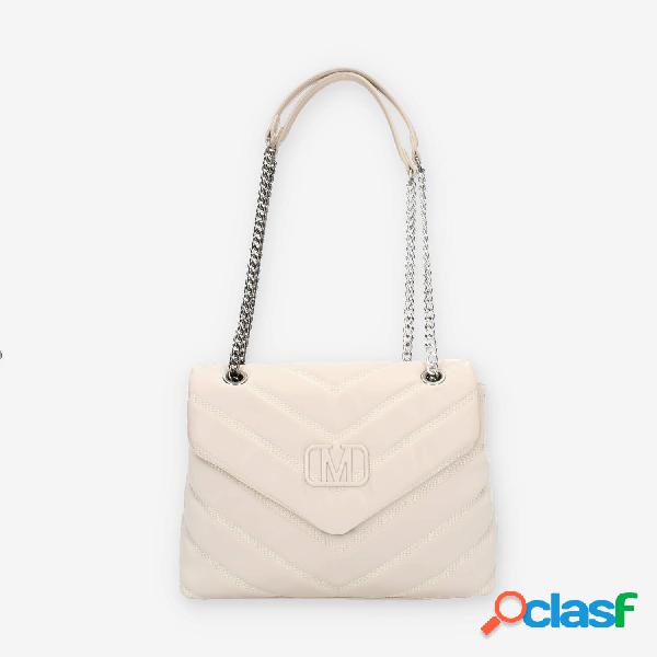 Marc Ellis Tecla Borsa a tracolla beige trapuntata