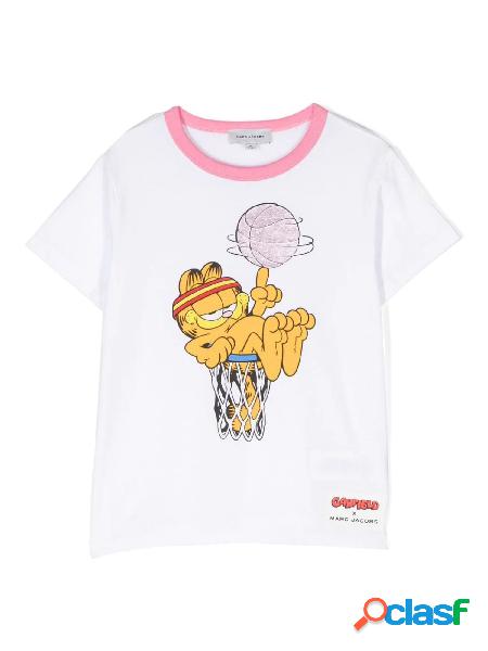 Marc Jacobs Tshirt a manica corta con stampa Garfield bianco